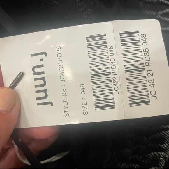 NWT Juun.J Wide Leg Drawstring Jeans Black Sz 48 (38 US) - Picture 10 of 10